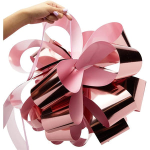 Giant Car Bow, Rose Gold Gift Wrapping for Vehicle (20 Inches)