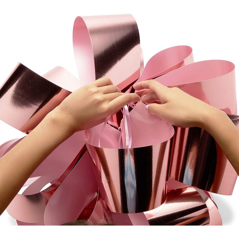 Giant Car Bow, Rose Gold Gift Wrapping for Vehicle (20 Inches