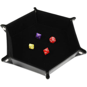 Dice Rolling Tray for Table Games (13.5 x 11.9 inches in, Black and Red, 2 Pack)