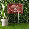 Okuna Outpost Private Property No Trespassing Aluminum Yard Sign (8 x 11.8 Inches)