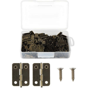 Bronze Mini Hinges with Replacement Screws, 2 Sizes (1000 Pieces)