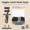 100 Right Box Toggle Latch Hook Hasp, 400 Replacement Screws (Bronze, 500 Pieces)