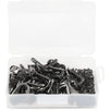 50 Wall Mounted Coat Hooks with 100 Screws (Black, 150 Pieces)