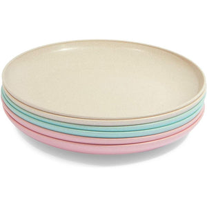 Wheat Straw Plates, Unbreakable Dinner Plates in 3 Colors (8 In, 6 Pack)