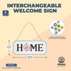 Interchangeable Seasonal Welcome Sign for Front Door (15.7 x 6.7 In, 9 Pieces)