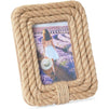 Okuna Outpost Rope Picture Frame for 4 x 6 Inch Photo, Beach Home Décor (7 x 9 in)