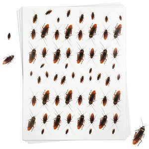 Removable Cockroach Stickers for Pranks (4 Sheets)