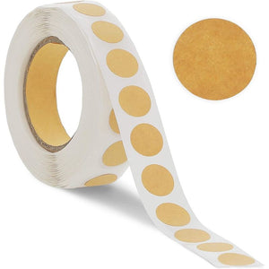 Round Kraft Labels, Circle Stickers Roll for Crafts, Gift Wrap (0.5 in, 1000 Pieces)