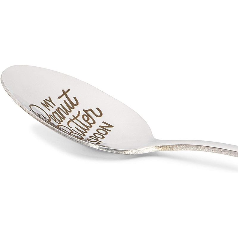 Stainless Steel Engraved Spoon with Gift Box, My Peanut Butter Spoon (7.8 In)