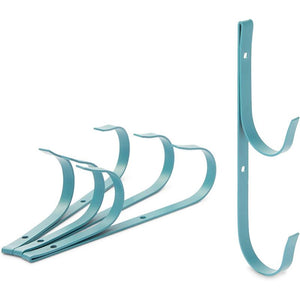 Okuna Outpost Pole Hanger Hooks for Pool, Fences, Sheds, Garden Storage (Blue, 4 Pack)