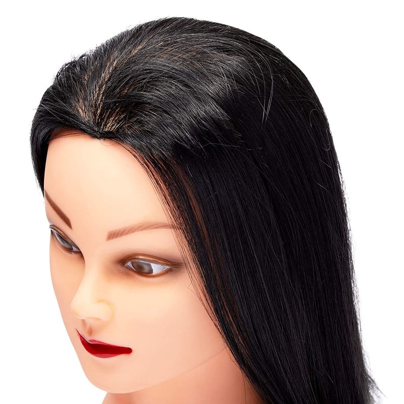  Cosmetology Mannequin Head with Synthetic Hair and Adjustable  Stand 26-28” Blonde for Braiding Hair Styling Training Hairart Hairdressing  Salon Display : Toys & Games