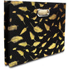 Okuna Outpost Black Feather Foldable Storage Bin, Fabric Cubes (16 x 10 x 11 Inches)
