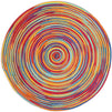 Okuna Outpost Colorful Round Braided Placemats for Dining Table (15 Inches, 8 Pack)