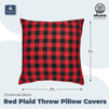 Okuna Outpost Buffalo Plaid Throw Pillow Covers, Christmas Home Decor (18 x 18 in, 4 Pack)