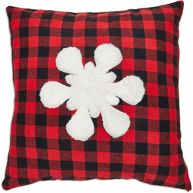 Okuna Outpost Red Plaid Christmas Throw Pillow Covers (18 x 18 in, 2 Pack)