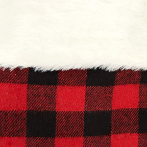Christmas Stockings Rustic Red Buffalo Plaid Stockings for Holiday Decor (19.6 in, 4 Pack)