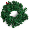 Christmas Wreath for Front Door, Indoor Outdoor Holiday Decorations (12 in)