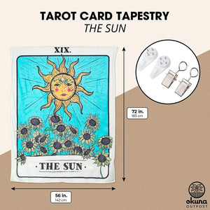 Bohemian Tarot Card Wall Hanging, The Sun (56 x 72 Inches)
