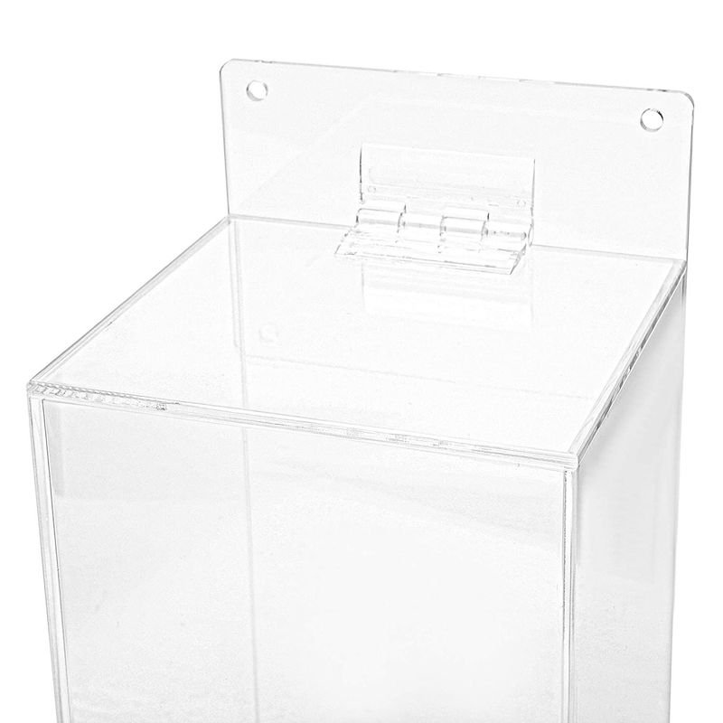 Acrylic Wall Mount Dispenser for Gloves, Hair Nets, Shoe Covers, Beard Nets (6.5 x 9 x 6 Inches)