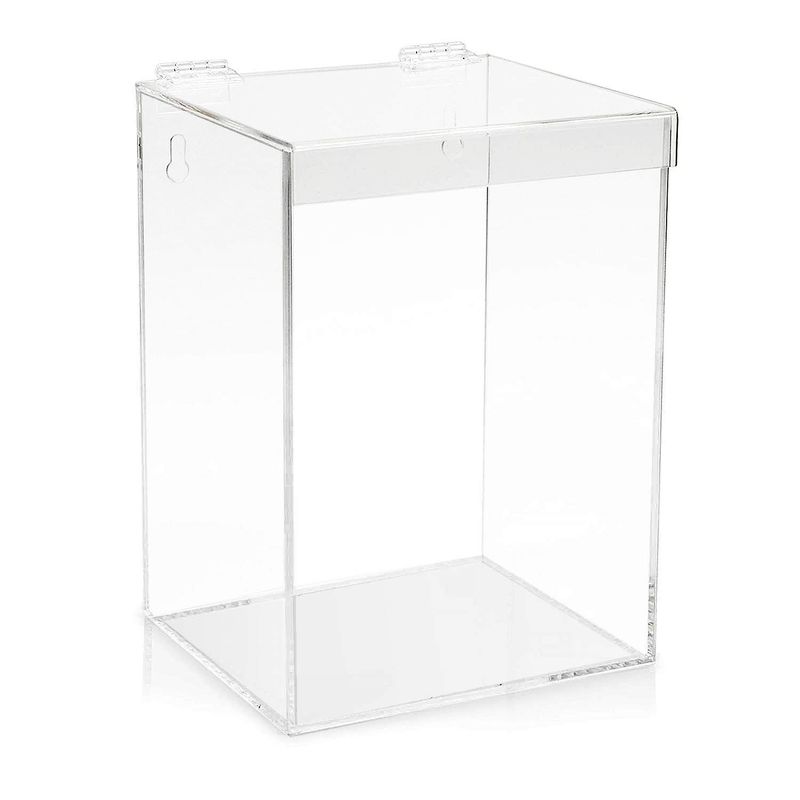 Clear Acrylic Mask and Hairnet Dispenser, Wall Mount (9 x 6.5 x 5.8 Inches)