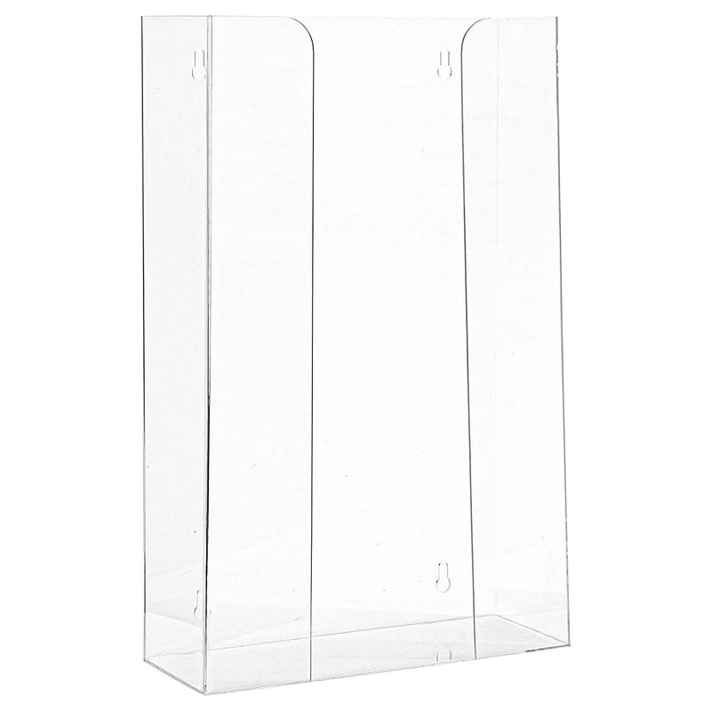 Clear Acrylic Glove Box Dispenser Wall Mount (10.15 x 16 x 3.8 Inches)