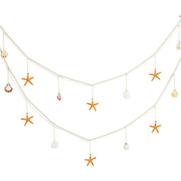 Starfish and Shell Garland with Jute String (10 Feet)