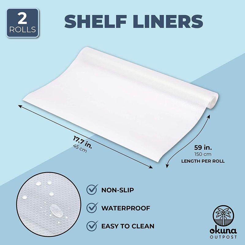 Shelf Liners for Kitchen Cabinets Non-Adhesive, Drawer 11.8 x 59