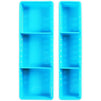 Adjustable Drawer Organizers, Plastic Desk Storage Bins (Blue, 4 Pack)