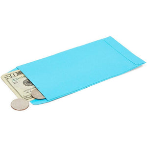 Money Saving Envelopes for Cash, Blue Kraft Paper (3.5 x 6.5 In, 100 Pack)