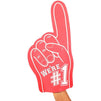 2 Pack Foam Finger for Sporting Events, We’re Number 1, It's Going Down (Red, 17.5 In)