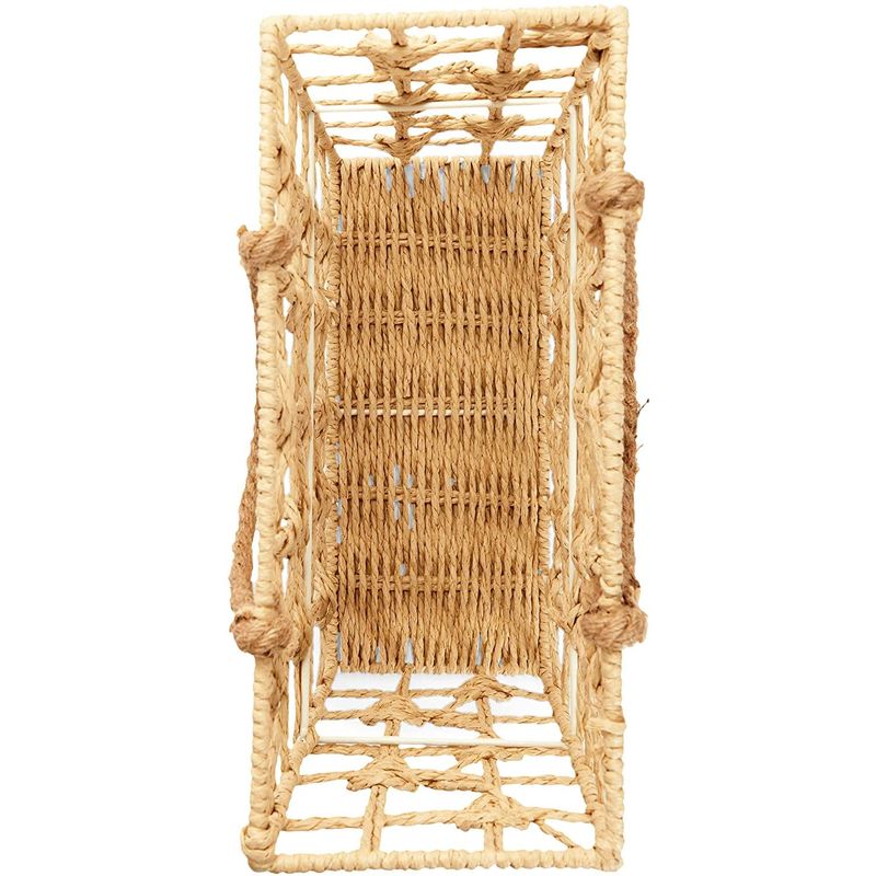 Okuna Outpost Hyacinth Basket for Magazines, Woven Storage Container (13.2 x 11.6 x 5.6 in)