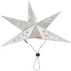 Star Paper Lantern, Hanging Christmas Decorations (Silver, 11 in, 10 Pack)
