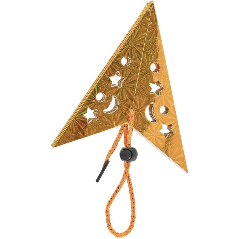 Okuna Outpost Star Paper Lantern, Hanging Christmas Decorations (Gold, 11 in, 10 Pack)