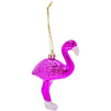 Purple Flamingo Christmas Tree Ornaments, Glitter Decorations (4.5 in, 10 Pack)