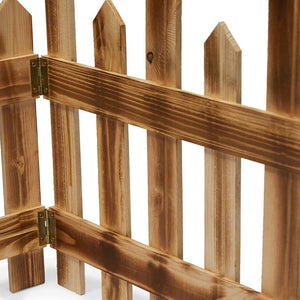 Small Wooden Picket Fence for Christmas Tree and Garden (11.8 x 6.3 in, 4 Pack)