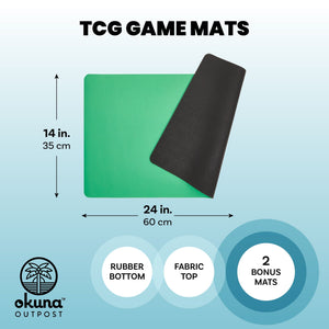 TCG Trading Card Carrying Case, 2 Dividers, 4 Slots, 2 Game Mats, 4 Dice (Black)