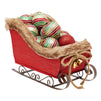 Red Santa Sleigh Christmas Decor for Table Top Holiday Home Decorations (12.2 x 8.5 x 6.4 Inches)