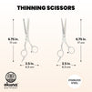 Hair Cutting Scissors with Stainless Steel Texturizing Thinning Shears (7 Pieces)