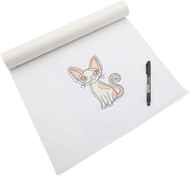 Tracing Paper for Sewing Patterns, White Translucent Vellum Roll for Drawing and Crafts (17 In x 50 Yards)