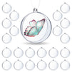 Clear Plastic Ornaments for DIY Arts and Crafts, Fillable Decorations (3.15 In, 24 Pack)