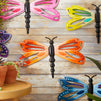 5 Colorful Metal Dragonfly Wall Decor for Patio, Porch, Garden, Kitchen Hanging Decorations (15.6 x 10 Inches)