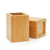 Wooden Pencil and Pen Holders, Bamboo Office Desk Supplies (2 Pack)