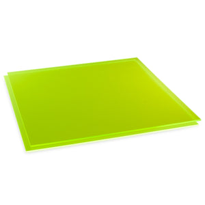 Fluorescent Green Acrylic Sheets, 1/8 Inch Thickness (12x12 In, 3mm, 2 Pack)