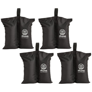 Set of 4 Empty Canopy Weights, Sandbags for Pop Up Tents (16 x 17 Inches, 30lb Capacity)