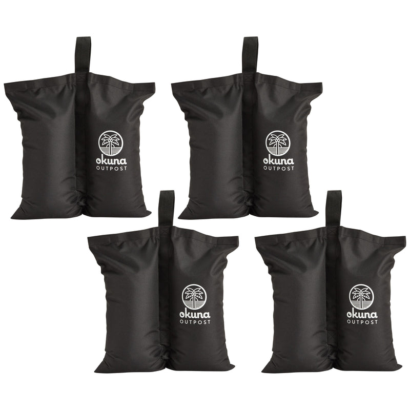 Set of 4 Empty Canopy Weights, Sandbags for Pop Up Tents (16 x 17 Inches, 30lb Capacity)