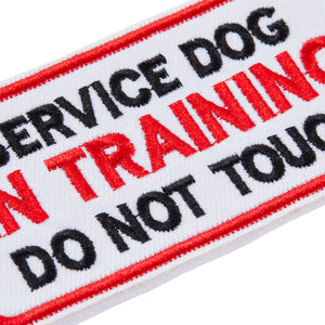 12 Pack In Training Service Dog Patches for Vest, 8 Embroidered Designs for Support Animal Harness, Do Not Pet Signs