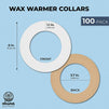 Wax Warmer Collars, Waxing Protection Rings (6 x 1.1 In, 100 Pack)