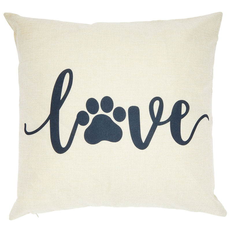 Set of 4 Fall Throw Pillow Covers 18x18 In, Dog Home Decor Cases for Living Room, Bedroom (Beige)