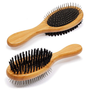 2 Pack Pet Hair Grooming and Shedding Comb, Cleaning Slicker Brush for Dog & Cat