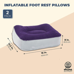 Inflatable Travel Foot Rest Pillows (2 Pack)